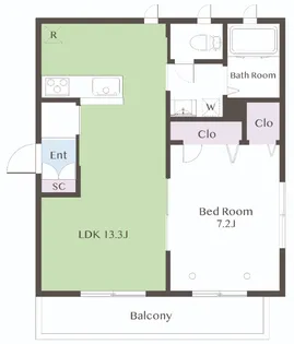 メゾン・ドゥ・コムス【3階】の間取り