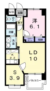 グランデスカイ空港南【5階】の間取り
