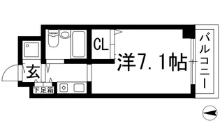 瑠璃甲東園【3階】の間取り