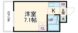 スチューデントハイツグロリア【2階】の間取り