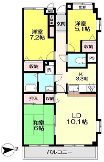サンスプリング・西高【4階】の間取り