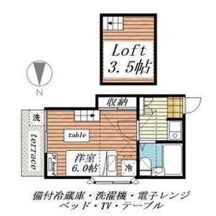 忠節第3レジデンス【1階】の間取り