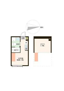 ル・リヴァージュ中川【1階】の間取り