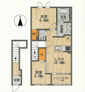 メゾン・ド・ヴェルデ若江【2階】の間取り