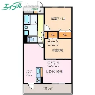 ルネスルフィ【2階】の間取り