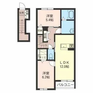 ボン・フレール【2階】の間取り