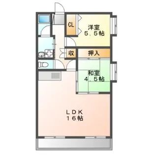ブルージュ摂津【2階】の間取り