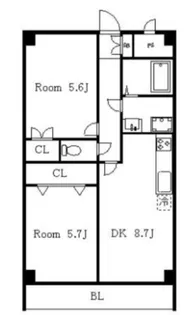 グランビューみなみ野【3階】の間取り