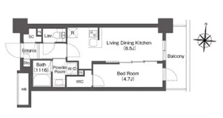 バウスステージ大濠【7階】の間取り