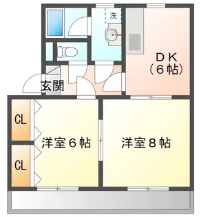 第二スカイハイツ日吉【1階】の間取り