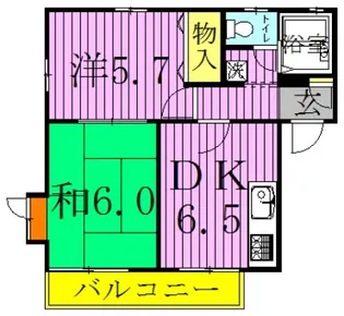 フィオーレ岡名【2階】の間取り