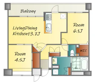ラフィーヌ牛田本町【9階】の間取り