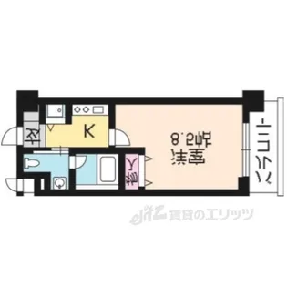 レジディア洛北【2階】の間取り