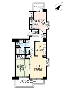 UR多摩ニュータウン南大沢学園四番街【5階】の間取り