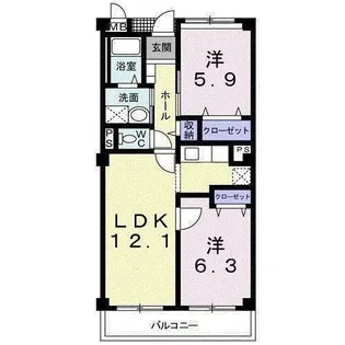 プロスペリティ【3階】の間取り