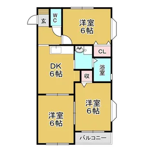 第5メゾンアカマ【2階】の間取り