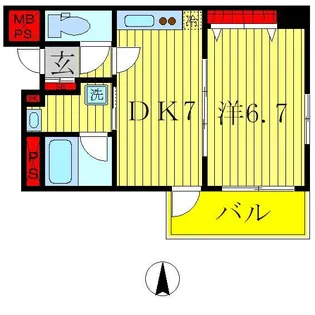 ユリカロゼ西新井駅前【7階】の間取り