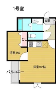 Brooklyn 箱崎 LASPACIO I【1階】の間取り