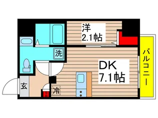 アルファコート五反野【4階】の間取り