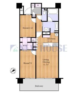 パークコート神楽坂レゼリア【4階】の間取り