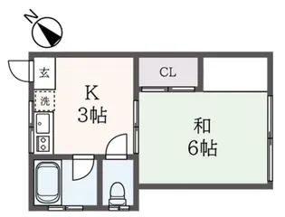 原田荘【1階】の間取り