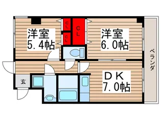 エクセレンスコ-ト鎌倉【2階】の間取り
