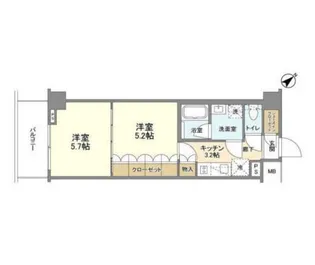 ニューミラ明大前【4階】の間取り