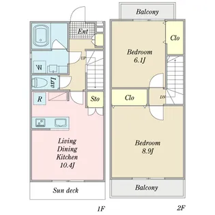 ジン・ソレーユII【1階】の間取り