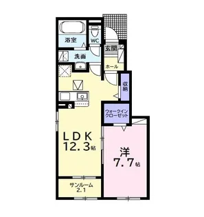 ドマーニA【1階】の間取り