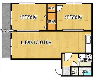 グリフォンガーデン池尻【1階】の間取り