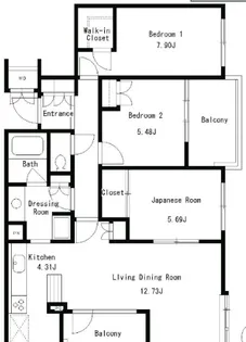 セントラル・ヒル鶴見E棟【3階】の間取り