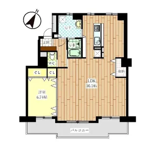 ラポール大通東【9階】の間取り