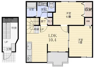 サンパティークB【2階】の間取り