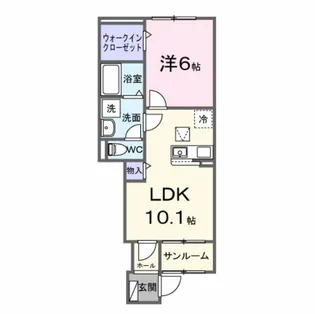 城南2丁目アパートA【1階】の間取り