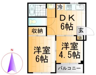 柳原ダイヤモンドハイツ【3階】の間取り