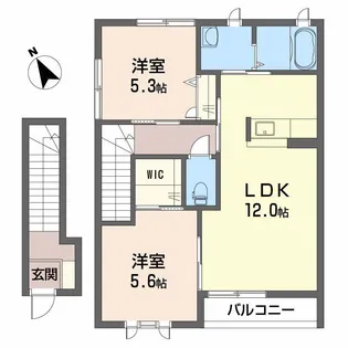 シャーメゾン天生津【2階】の間取り