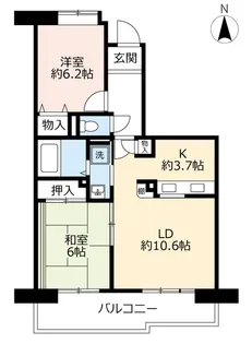 URアルビス寺本【6階】の間取り
