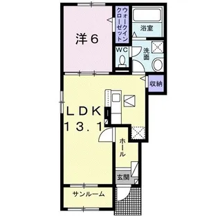 東風レジデンス A【1階】の間取り