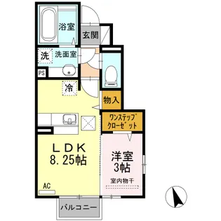 カメリアハイムII【1階】の間取り