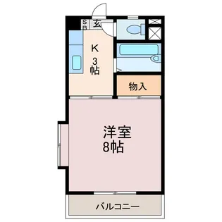 石手川ハイツ【3階】の間取り