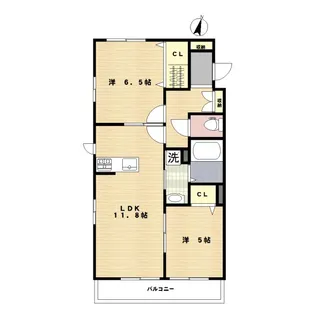 Line Silk【2階】の間取り