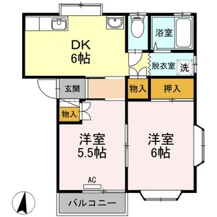 ルグランIII A棟【2階】の間取り