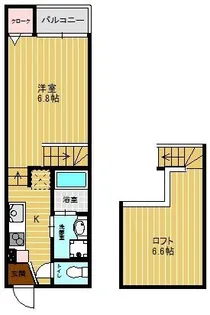 シャレオ六本松【2階】の間取り