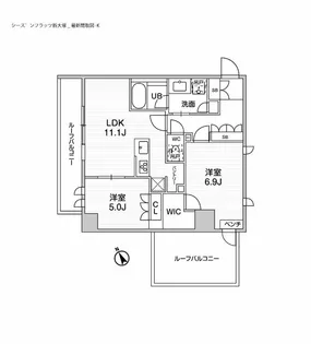 シーズンフラッツ新大塚【5階】の間取り