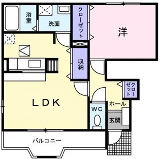 クレスト ケイ【1階】の間取り