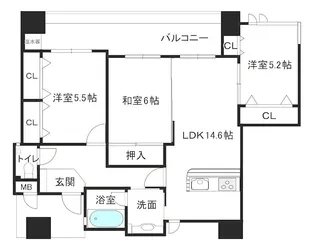 マーベラス門司港【8階】の間取り