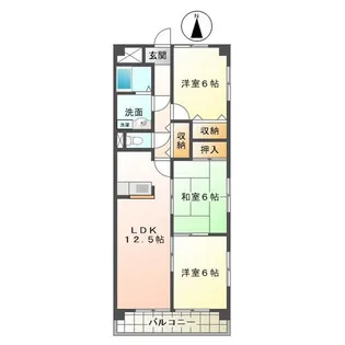 メゾンドゥールII【5階】の間取り