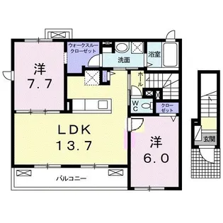 エヴァーグリーン土屋【2階】の間取り