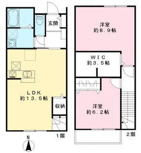 ユアメゾン ル フォレ弐番館(ペット)【1階】の間取り