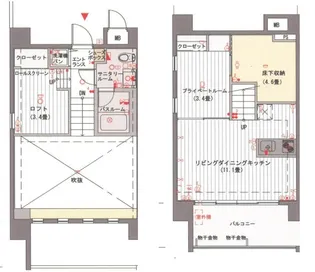 レジデンシャルヒルズインペリアルスイート【9階】の間取り